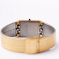 1986 Pulsar Quartz Linear Charcoal Dial Golden Tank Men's Wrist-Watch