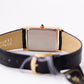 2001 Pulsar Quartz Tank Inky Black Dial Men's Wrist-Watch W/Box