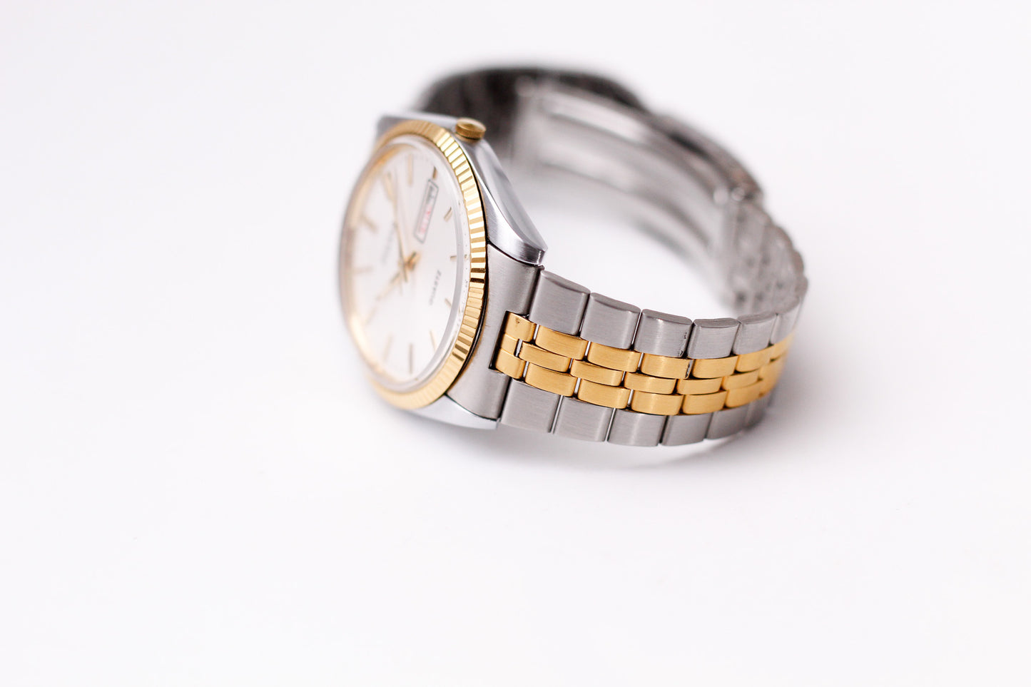 [Near Mint] 2009 Pulsar Quartz Baby Day-Date Men's Wrist Watch W/Box
