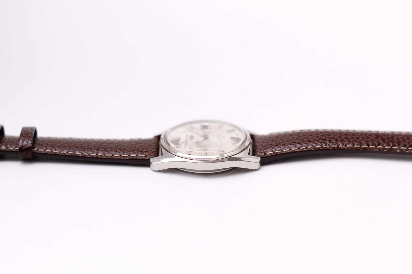 1970 Seiko Automatic Silver Sunburst Dial Men's Wrist-Watch