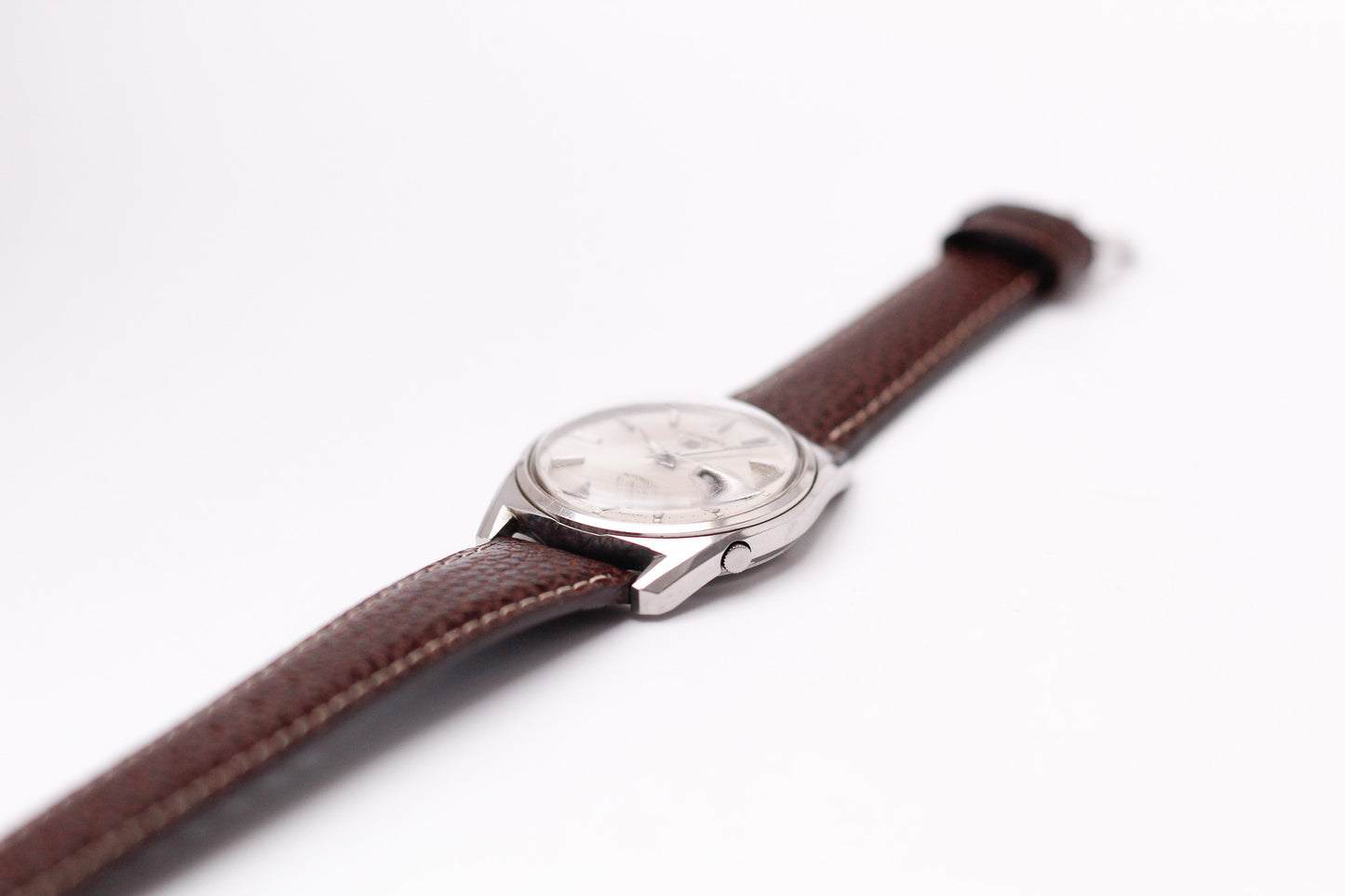 1970 Seiko Automatic Silver Sunburst Dial Men's Wrist-Watch
