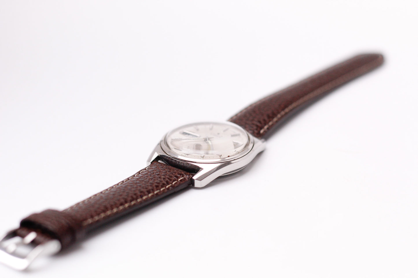 1970 Seiko Automatic Silver Sunburst Dial Men's Wrist-Watch