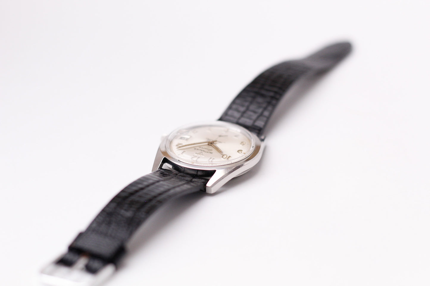 [Serviced] 1960s Wittnauer Automatic Silver Sunburst Dial Men's Wrist-Watch