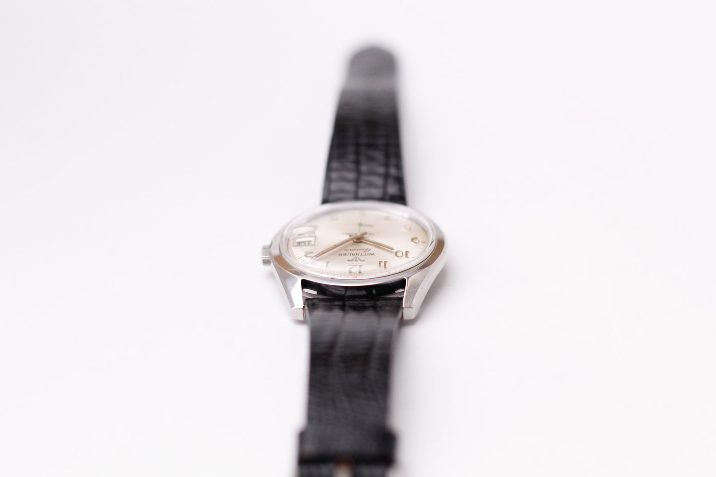 [Serviced] 1960s Wittnauer Automatic Silver Sunburst Dial Men's Wrist-Watch