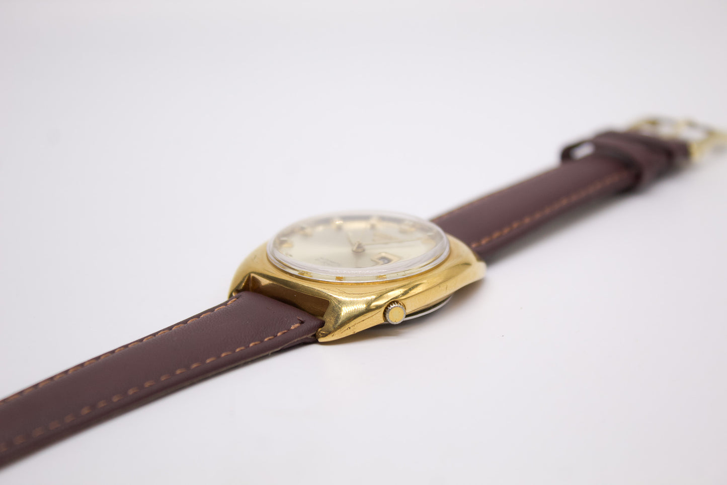 [Serviced] 1969 Seiko 5 Golden Sunburst Dial Men's Wrist-Watch