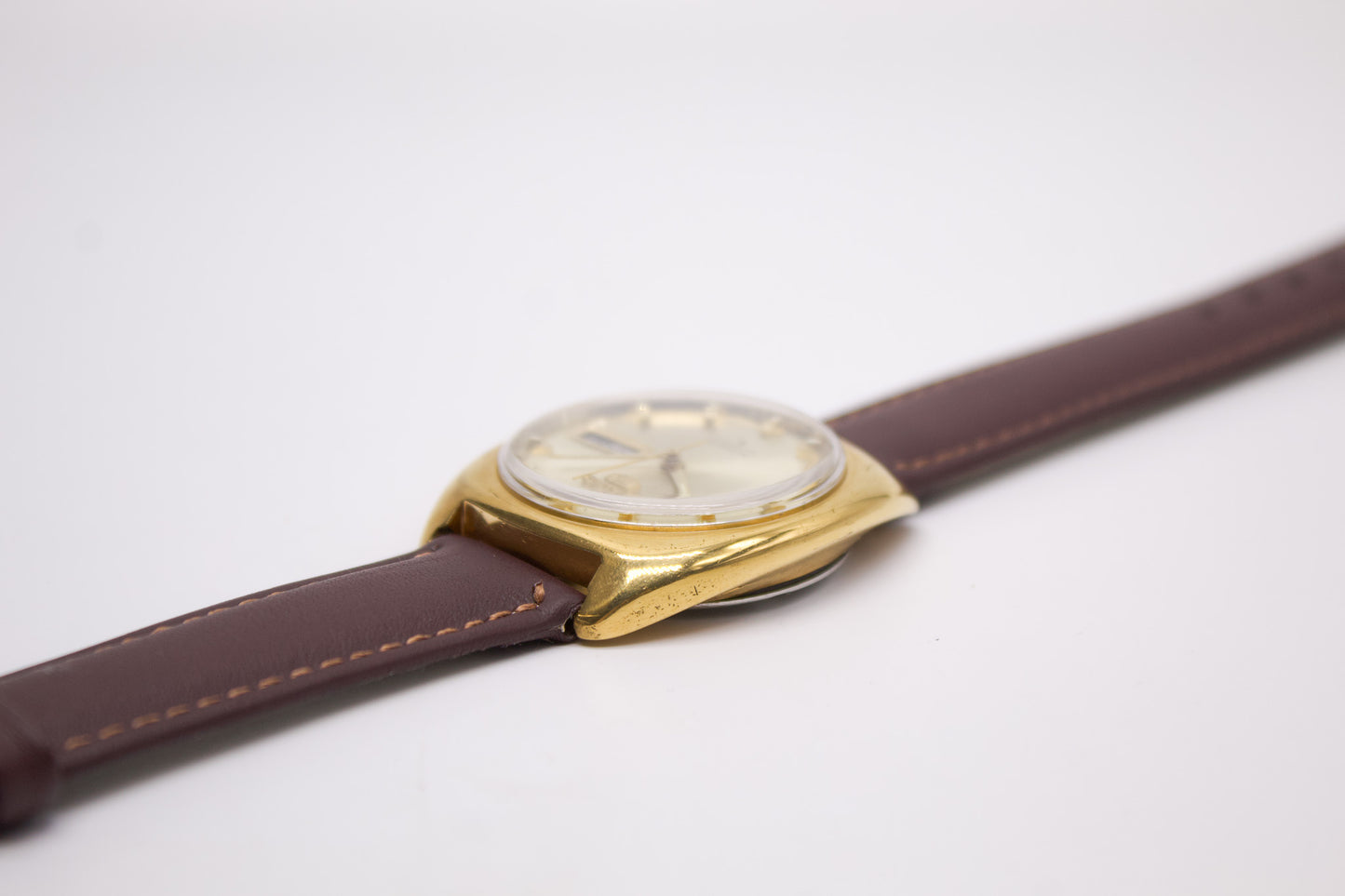 [Serviced] 1969 Seiko 5 Golden Sunburst Dial Men's Wrist-Watch
