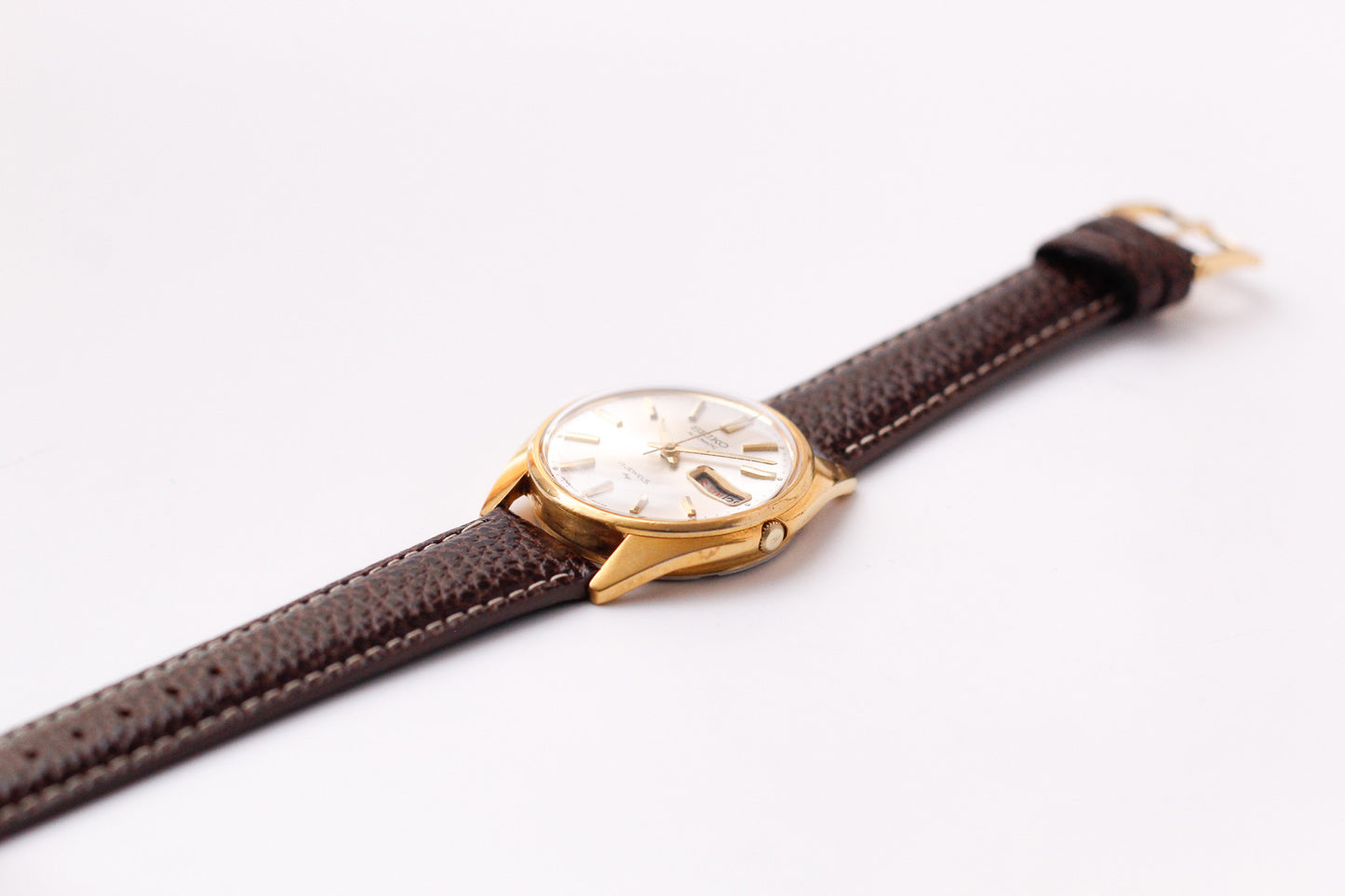 [Serviced] 1972 Seiko Automatic Silver Sunburst Dial Men's Wrist-Watch