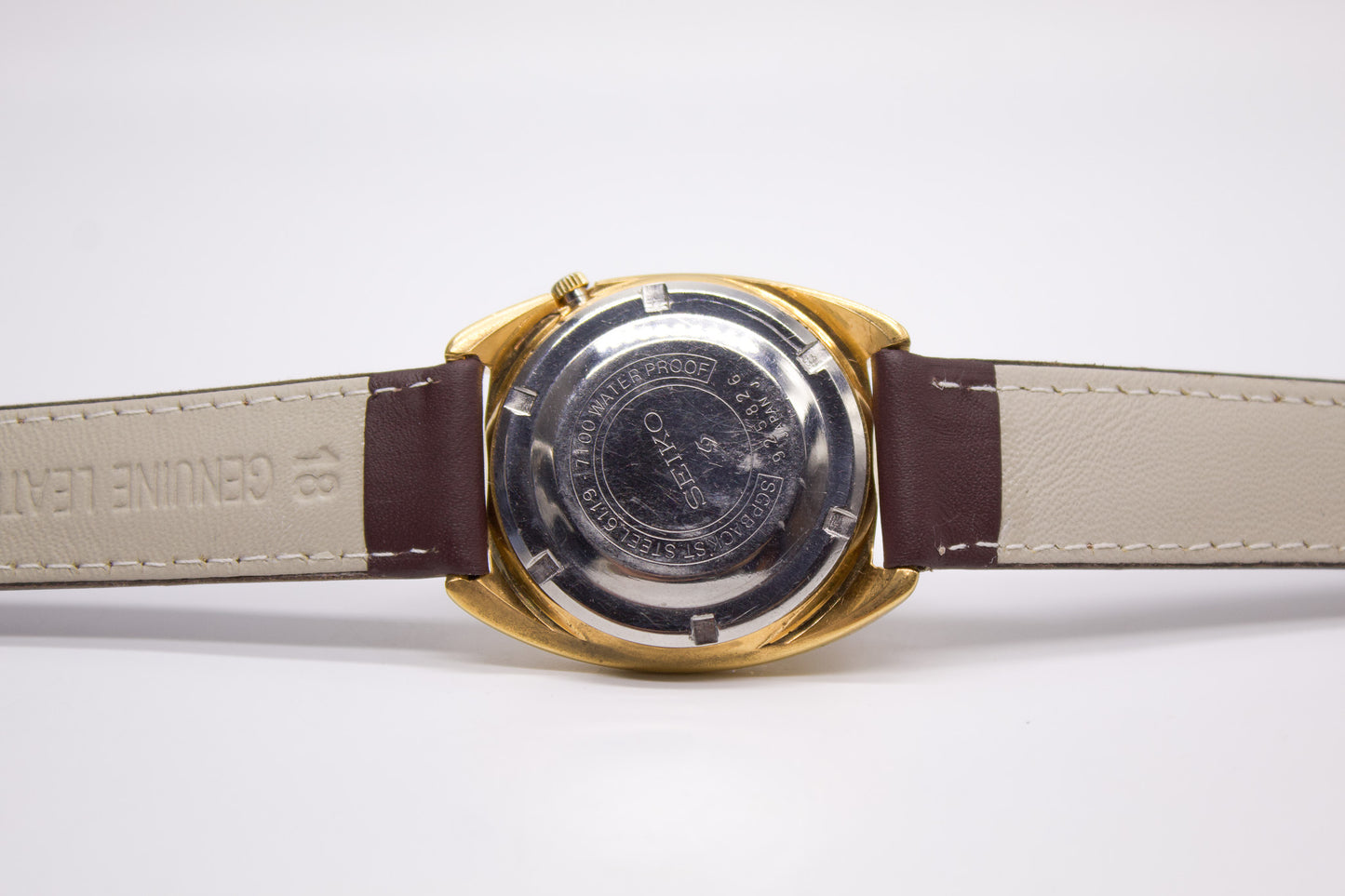 [Serviced] 1969 Seiko 5 Golden Sunburst Dial Men's Wrist-Watch