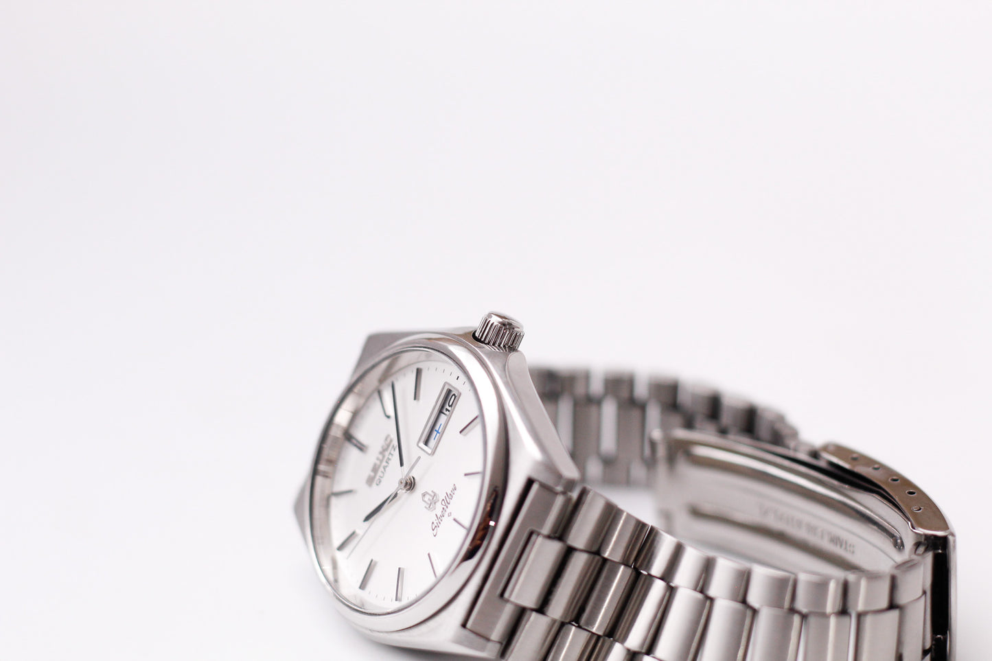 1980 Seiko Silverwave Straight Grain Silver Dial Men's Wrist-Watch