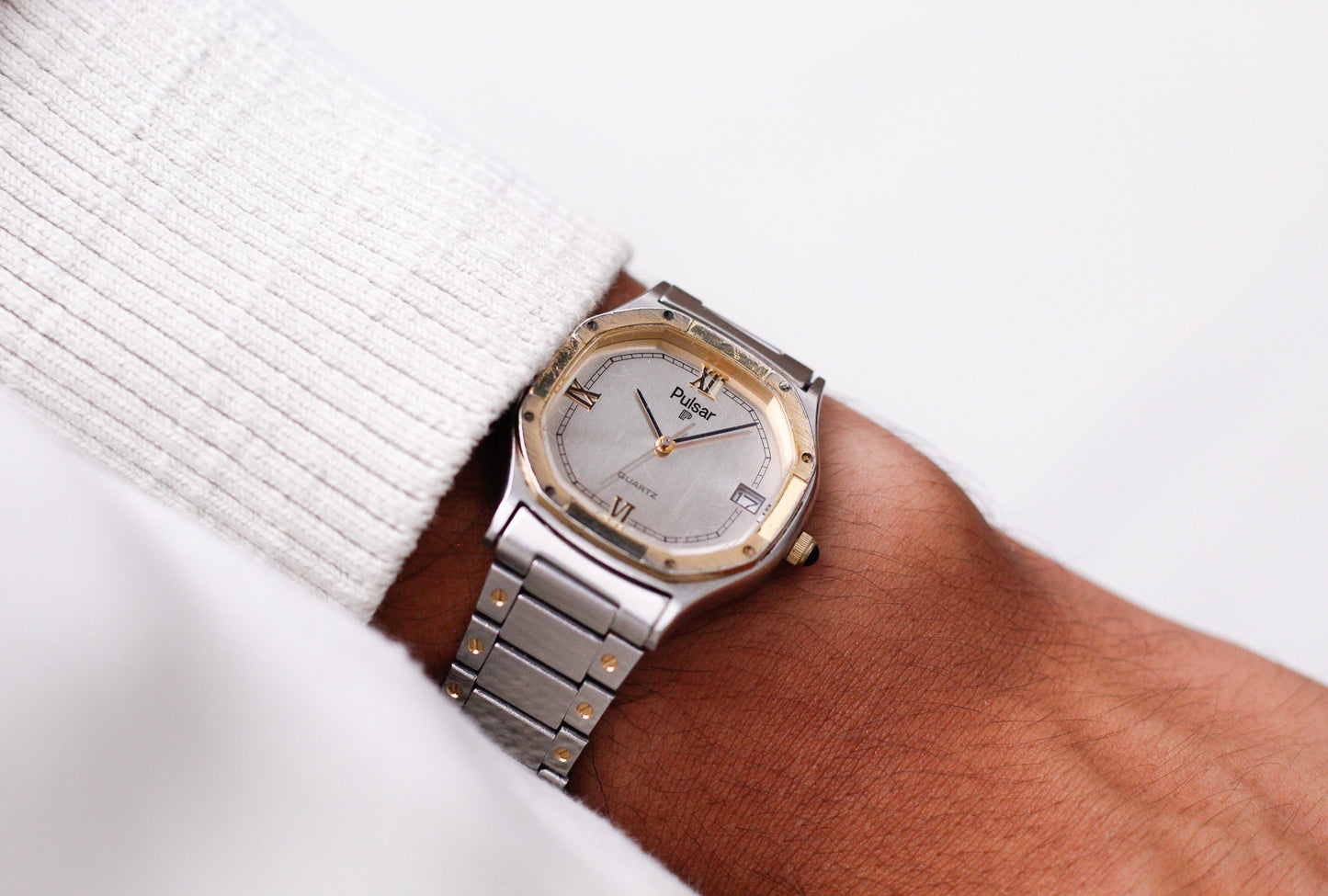 1981 Pulsar Quartz 'Baby Santos' Two Tone Case Men's Wrist-Watch