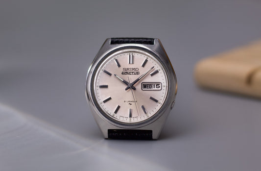 [Serviced] 1972 Seiko Actus Automatic Rose-Silver Sunburst Dial Men's Wrist-Watch