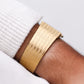1986 Pulsar Quartz Linear Charcoal Dial Golden Tank Men's Wrist-Watch