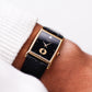 2001 Pulsar Quartz Tank Inky Black Dial Men's Wrist-Watch W/Box
