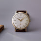 [Serviced] 1960s Bulova Mechanical 'Baby Calatrava' Cream White Dial Men's Wrist-Watch