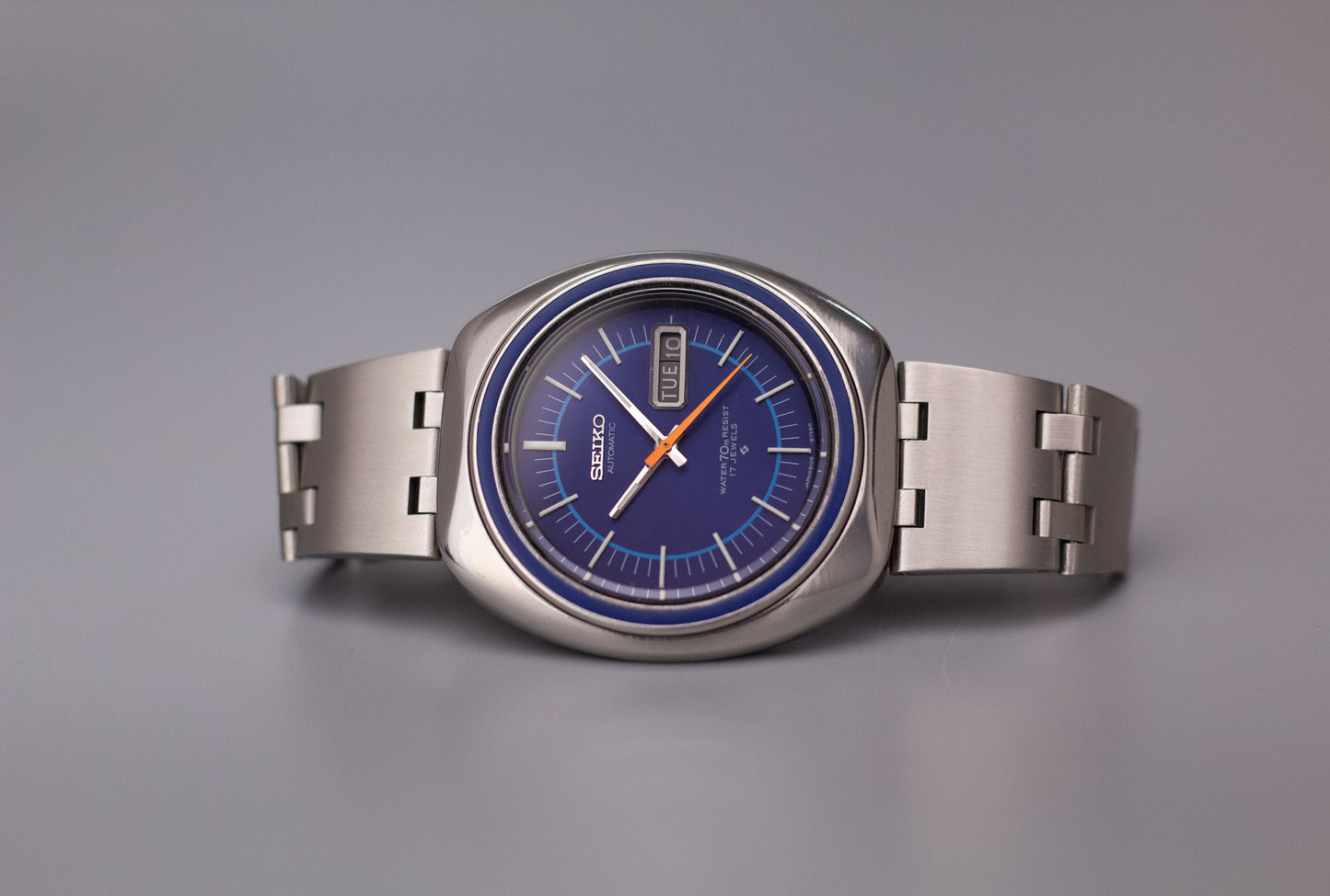 1971 Seiko Automatic Matte Blue Dial Men's Wrist-Watch