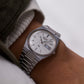 1981 Seiko SQ Straight Grain Silver Dial Men's Wrist-Watch