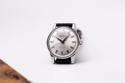 [Serviced] 1964 Citizen Homer Mechanical Silver Sunburst Dial Men's Wrist-Watch
