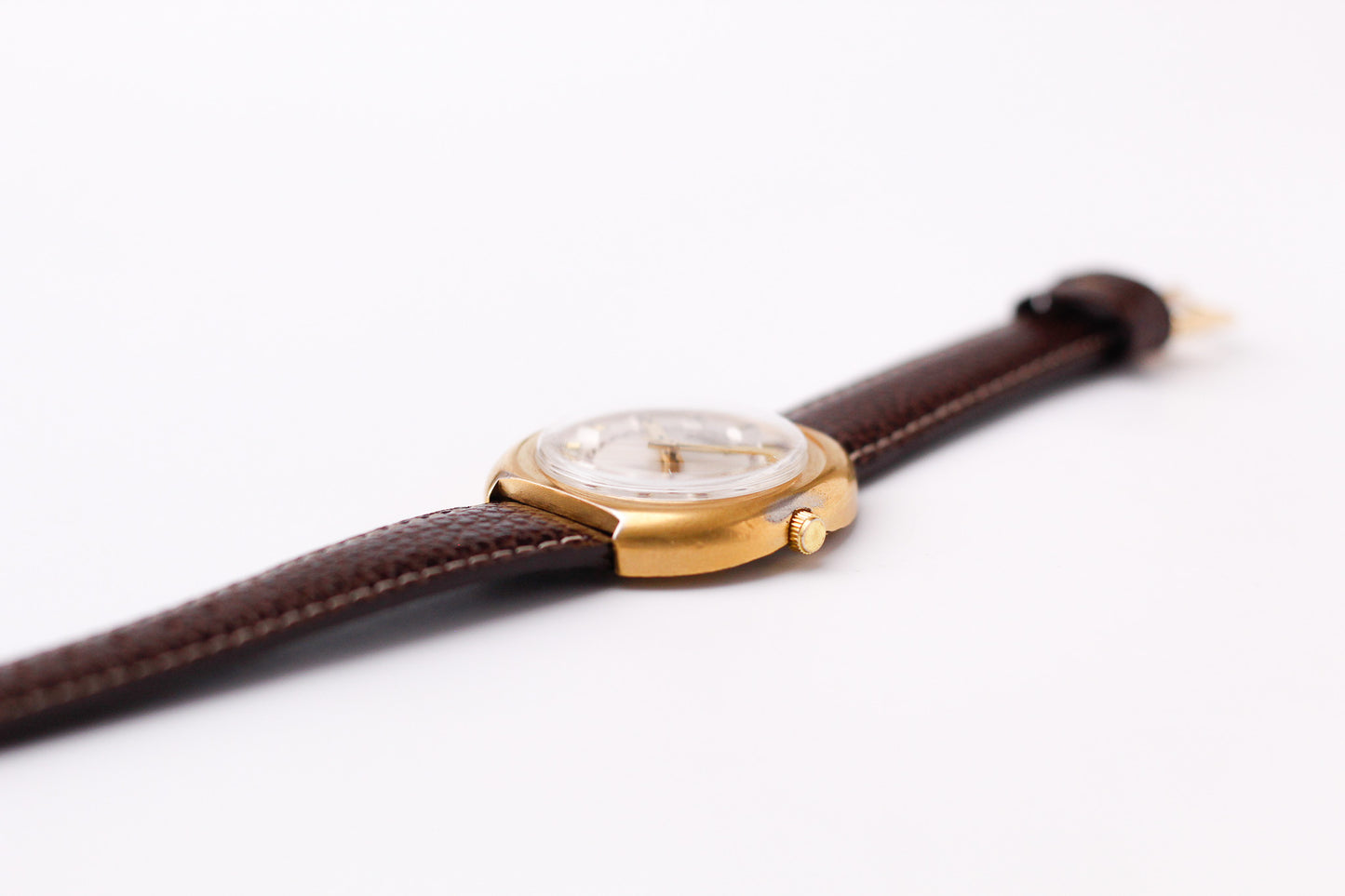 [Serviced] 1970s Benrus Mechanical Silver Sunburst Dial Men's Wrist-Watch