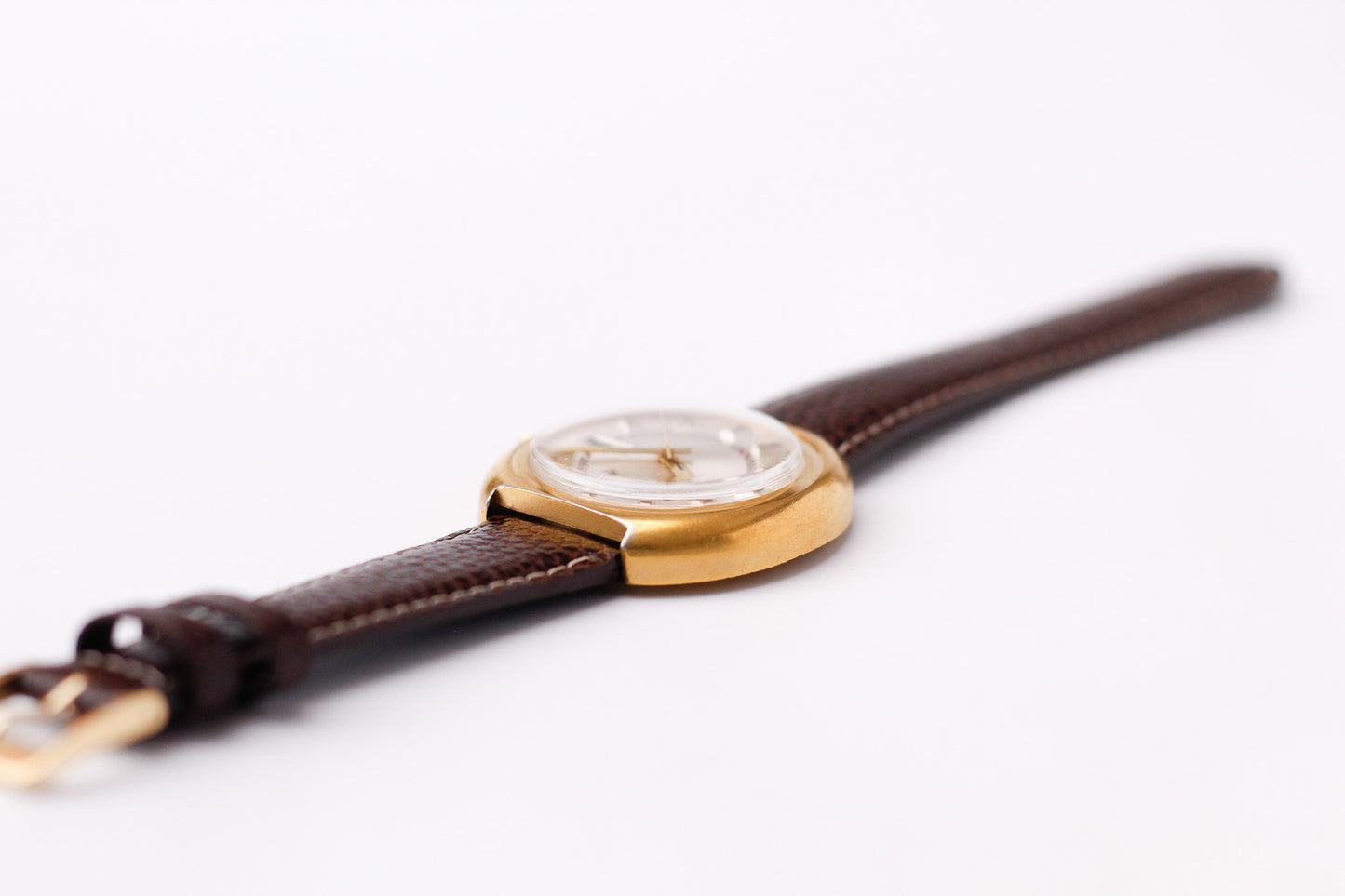 [Serviced] 1970s Benrus Mechanical Silver Sunburst Dial Men's Wrist-Watch