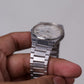 1981 Seiko SQ Straight Grain Silver Dial Men's Wrist-Watch