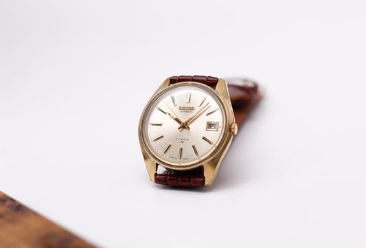 [Serviced] 1976 Seiko Automatic Champagne Sunburst Dial Men's Wrist-Watch
