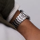 1995 Pulsar Quartz Silver Sunburst Dial Men's Wrist-Watch W/Tag