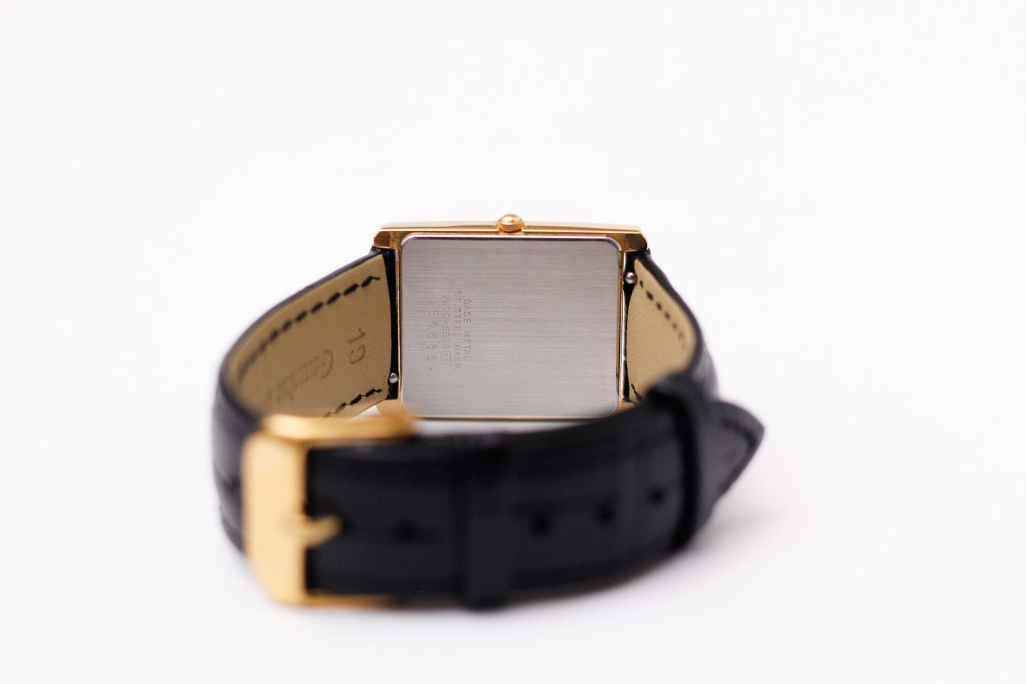 1993 Seiko Quartz Tank Golden Washi Dial Men's Wrist-Watch W/Box