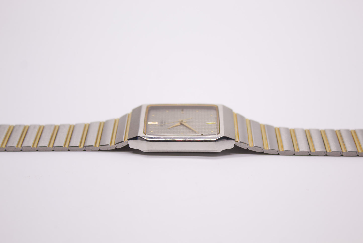 1996 Seiko Quartz Galaxy Tank Gray Dial Men's Wrist-Watch W/box