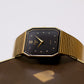 1994 Pulsar Quartz Straight Grain Black Dial Men's Wrist-Watch W/Box & Tag
