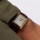 2006 Pulsar Quartz Tank Pale Golden Dial Men's Wrist-Watch