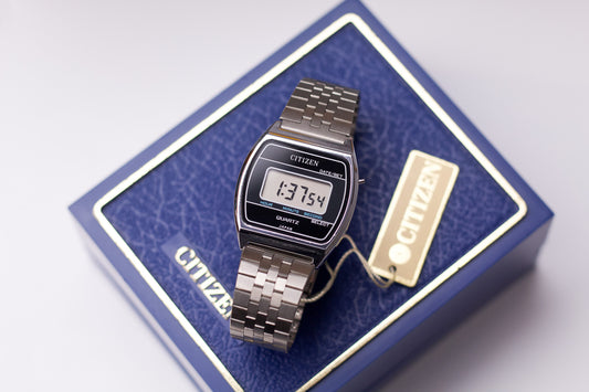 [New Old Stock] 1996 Citizen Quartz Digital Men's Wrist-Watch Full Set