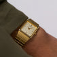 1989 Citizen Quartz Light Golden Dial Tank Men's Wrist-Watch