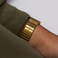 1989 Citizen Quartz Light Golden Dial Tank Men's Wrist-Watch