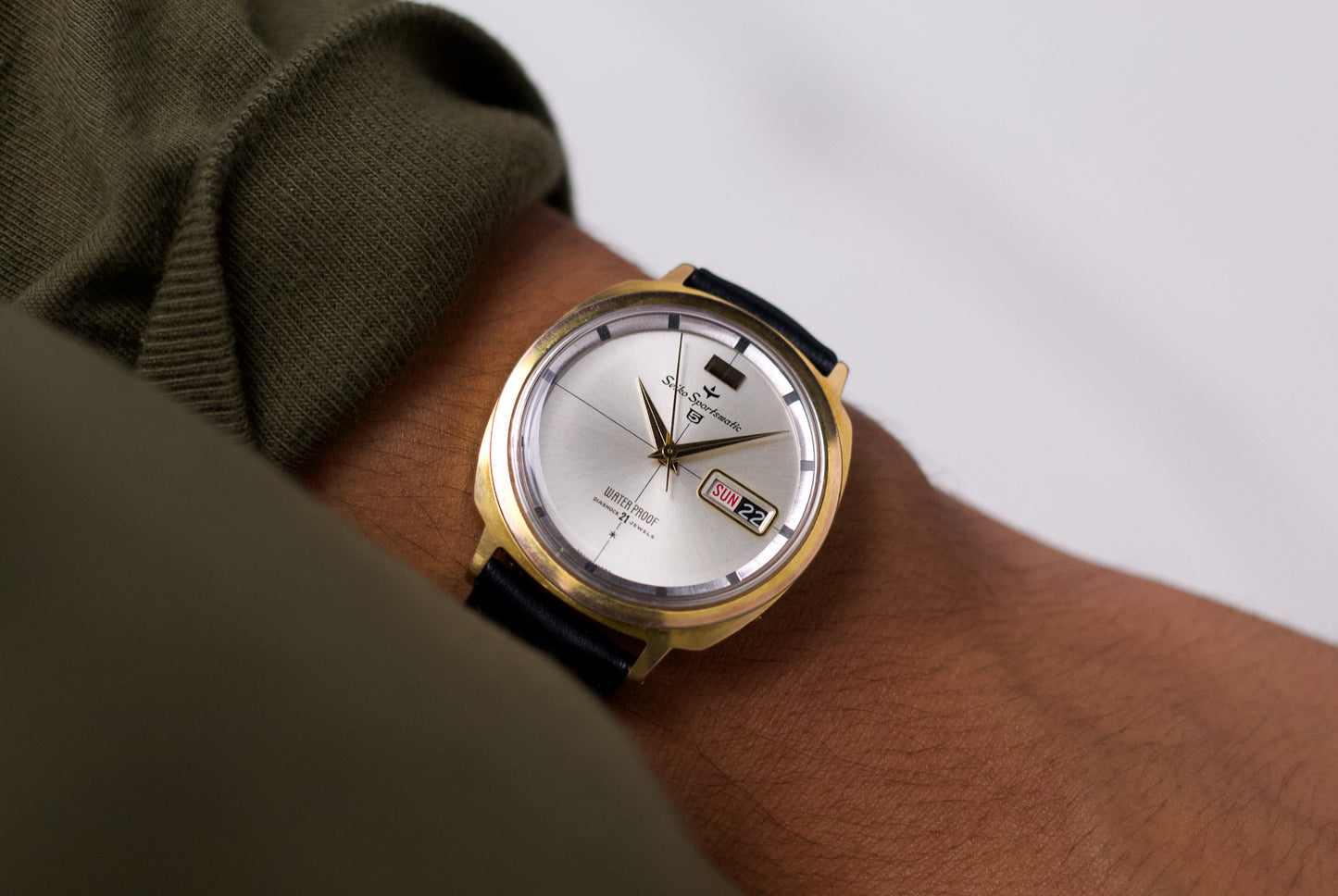 1960s Seiko Sportsmatic 5 Champagne Sunburst Dial Men's Wrist-Watch