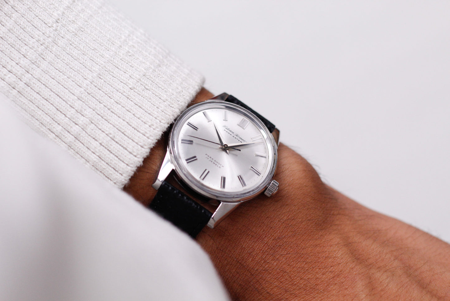 [Serviced] 1964 Citizen Homer Mechanical Silver Sunburst Dial Men's Wrist-Watch