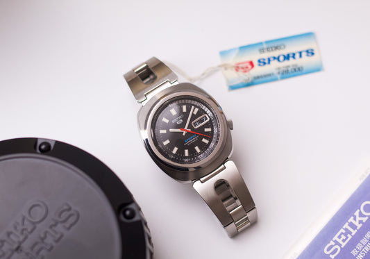 [Near Mint] 1997 Seiko 5 Sports Reissue Men's Wrist-Watch Full Set