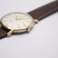 [Serviced] 1960s Bulova Mechanical 'Baby Calatrava' Cream White Dial Men's Wrist-Watch