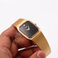 1985 Pulsar Quartz Inky Black Dial Men's Wrist-Watch
