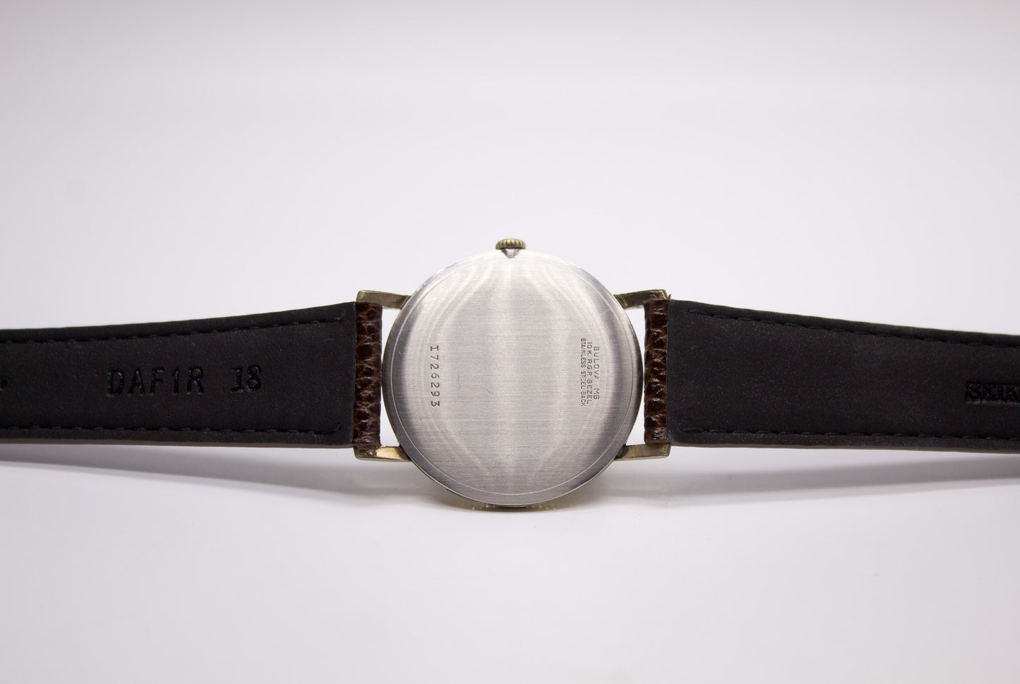 [Serviced] 1960s Bulova Mechanical 'Baby Calatrava' Cream White Dial Men's Wrist-Watch