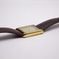 2006 Pulsar Quartz Tank Pale Golden Dial Men's Wrist-Watch