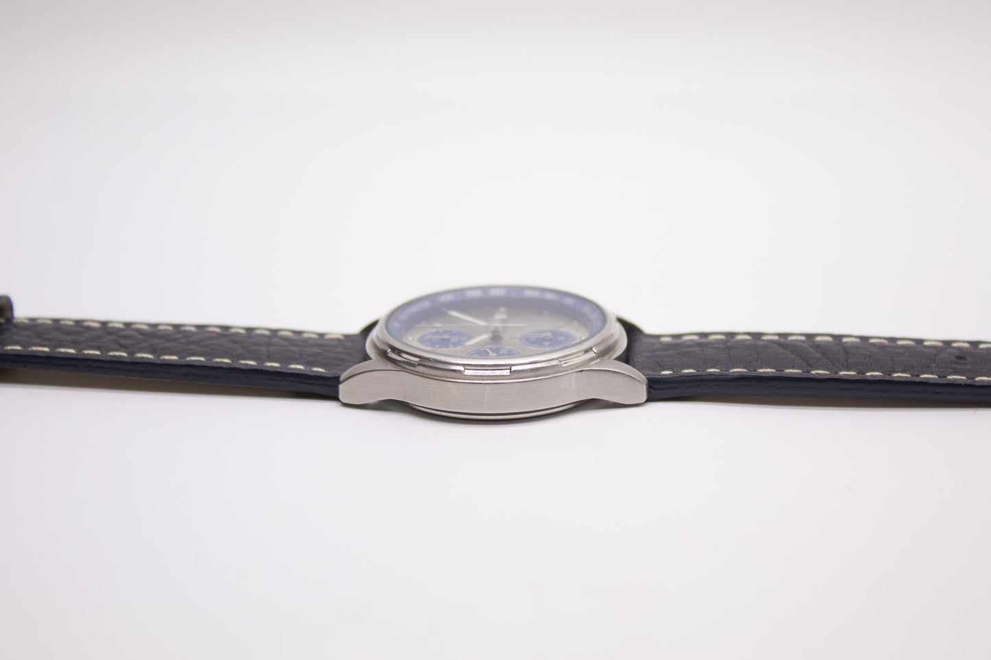 2003 Seiko Quartz Chronograph Gray Sunburst Dial Men's Wrist-Watch