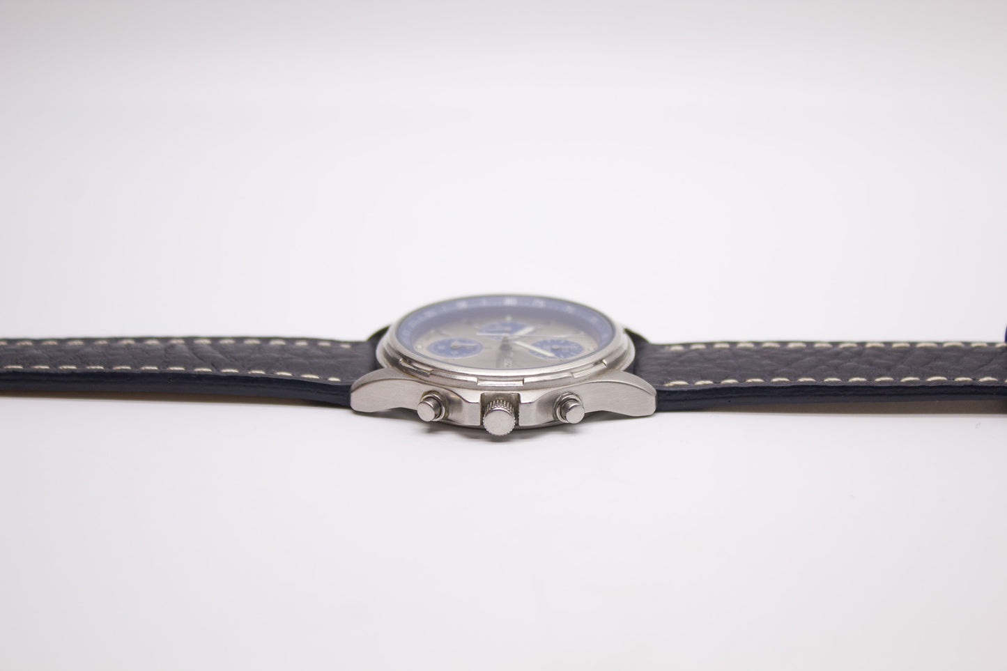 2003 Seiko Quartz Chronograph Gray Sunburst Dial Men's Wrist-Watch