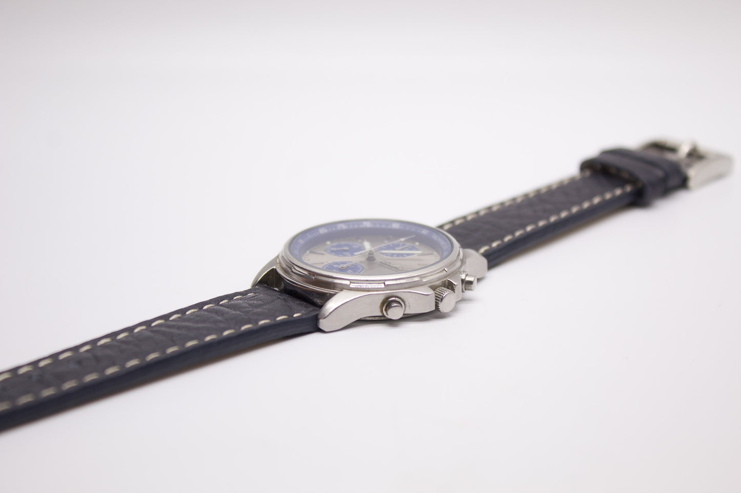 2003 Seiko Quartz Chronograph Gray Sunburst Dial Men's Wrist-Watch