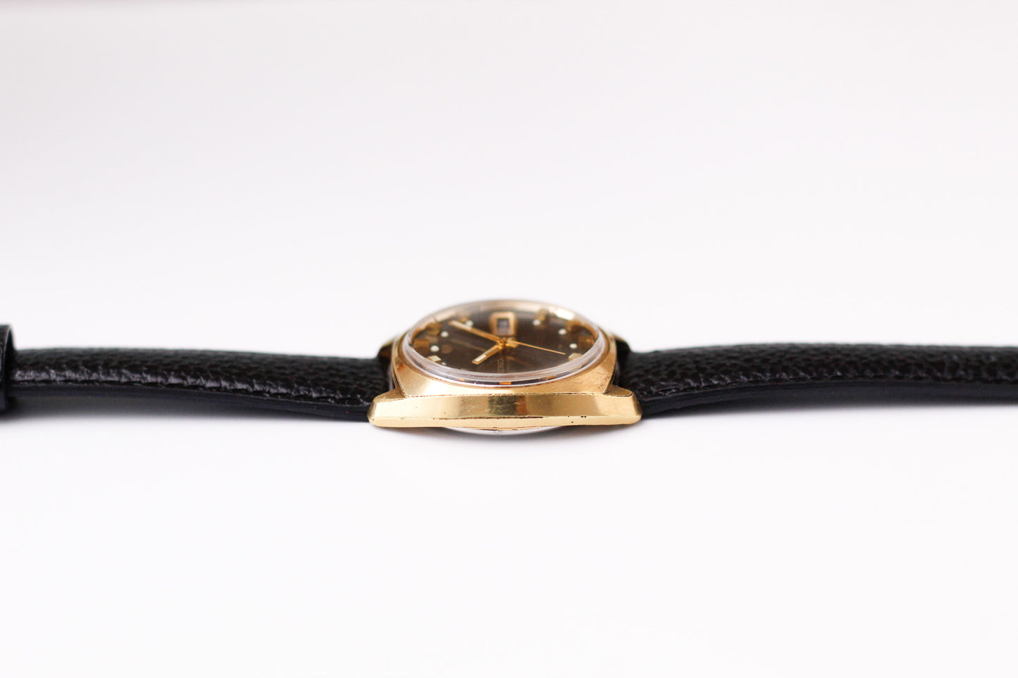 [Serviced] 1969 Seiko 5 Automatic Charcoal Sunburst Dial Men's Wrist-Watch