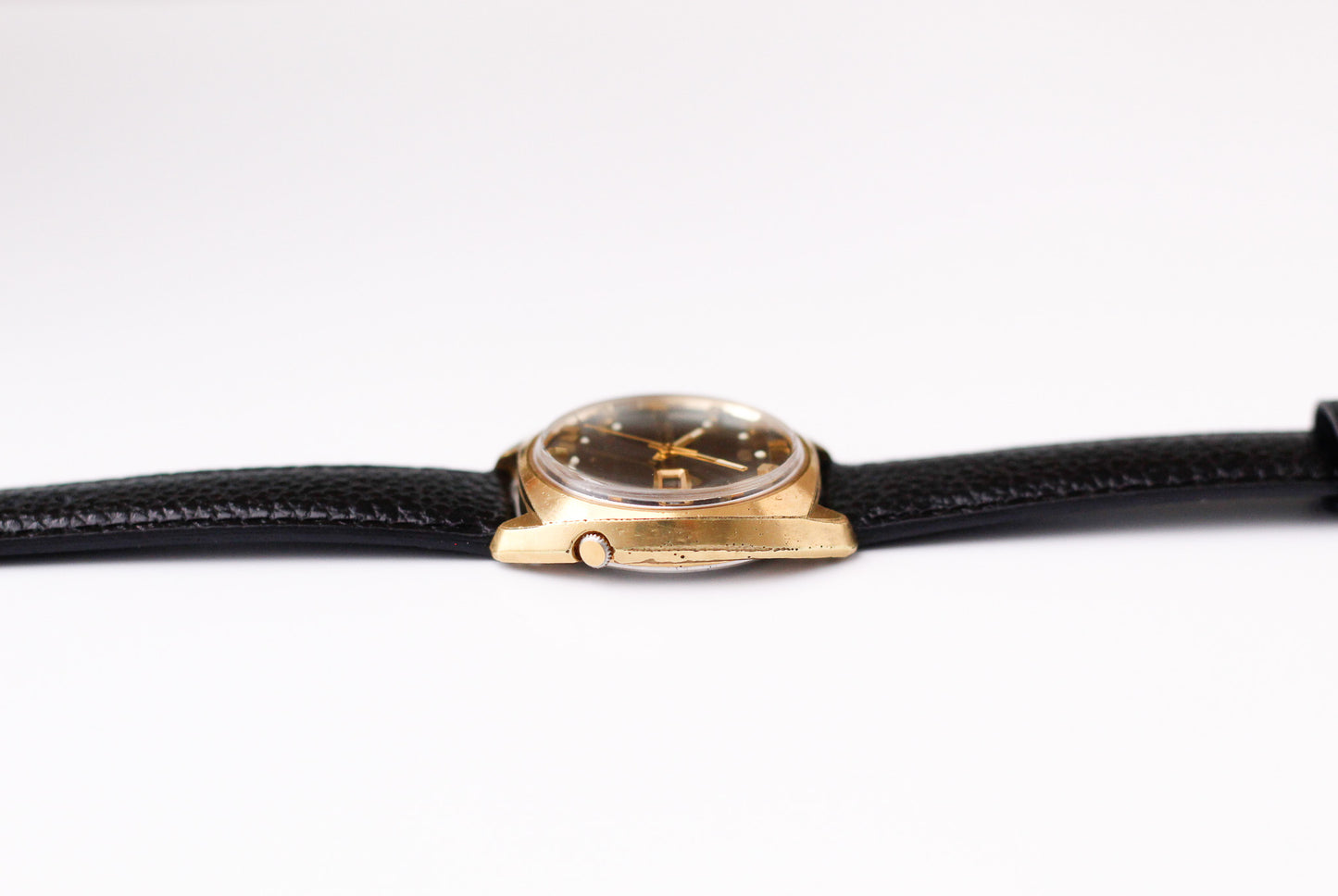 [Serviced] 1969 Seiko 5 Automatic Charcoal Sunburst Dial Men's Wrist-Watch