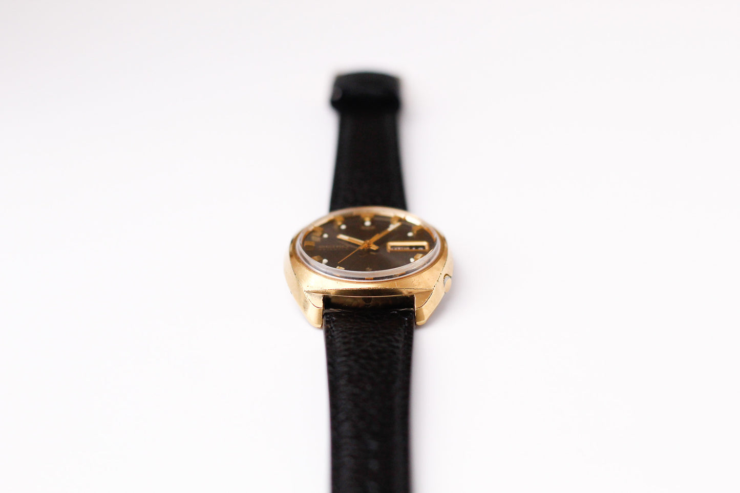 [Serviced] 1969 Seiko 5 Automatic Charcoal Sunburst Dial Men's Wrist-Watch