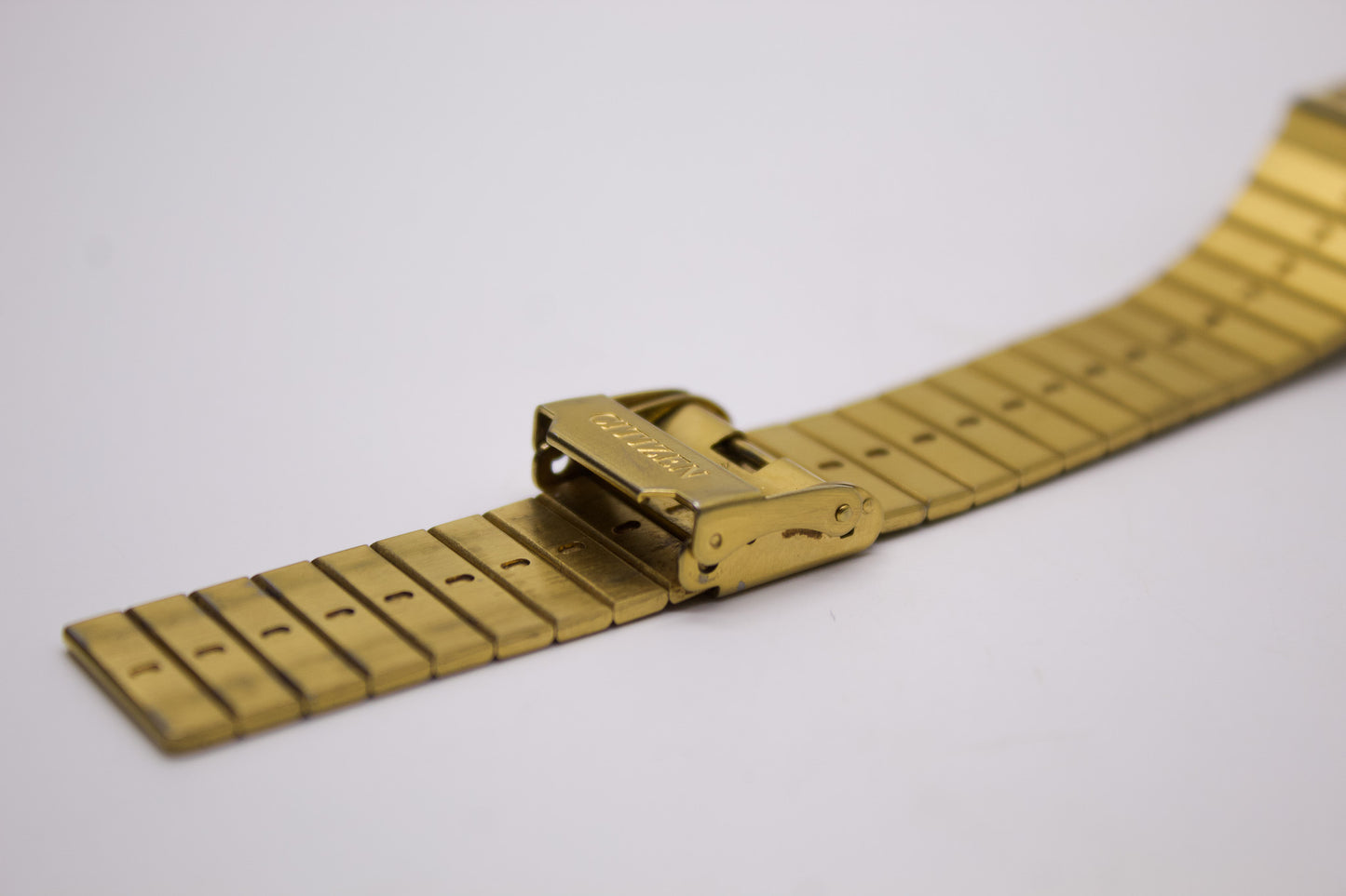 1989 Citizen Quartz Light Golden Dial Tank Men's Wrist-Watch
