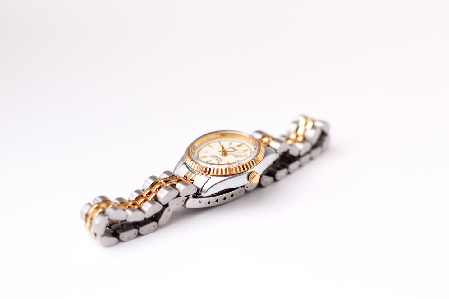 [Mint] 1990s Lorus Quartz Baby Date-Just Two Tone Ladies' Wrist-Watch