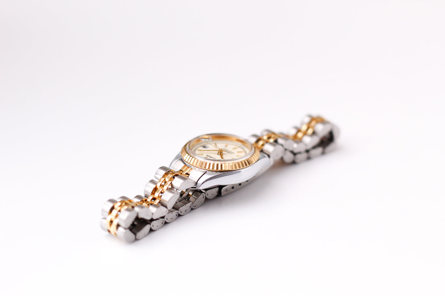 [Mint] 1990s Lorus Quartz Baby Date-Just Two Tone Ladies' Wrist-Watch