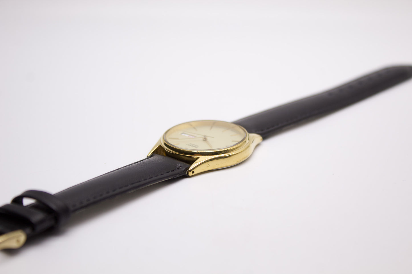 1997 Seiko Quartz Warm Gold Toned Men's Dress Wrist-Watch
